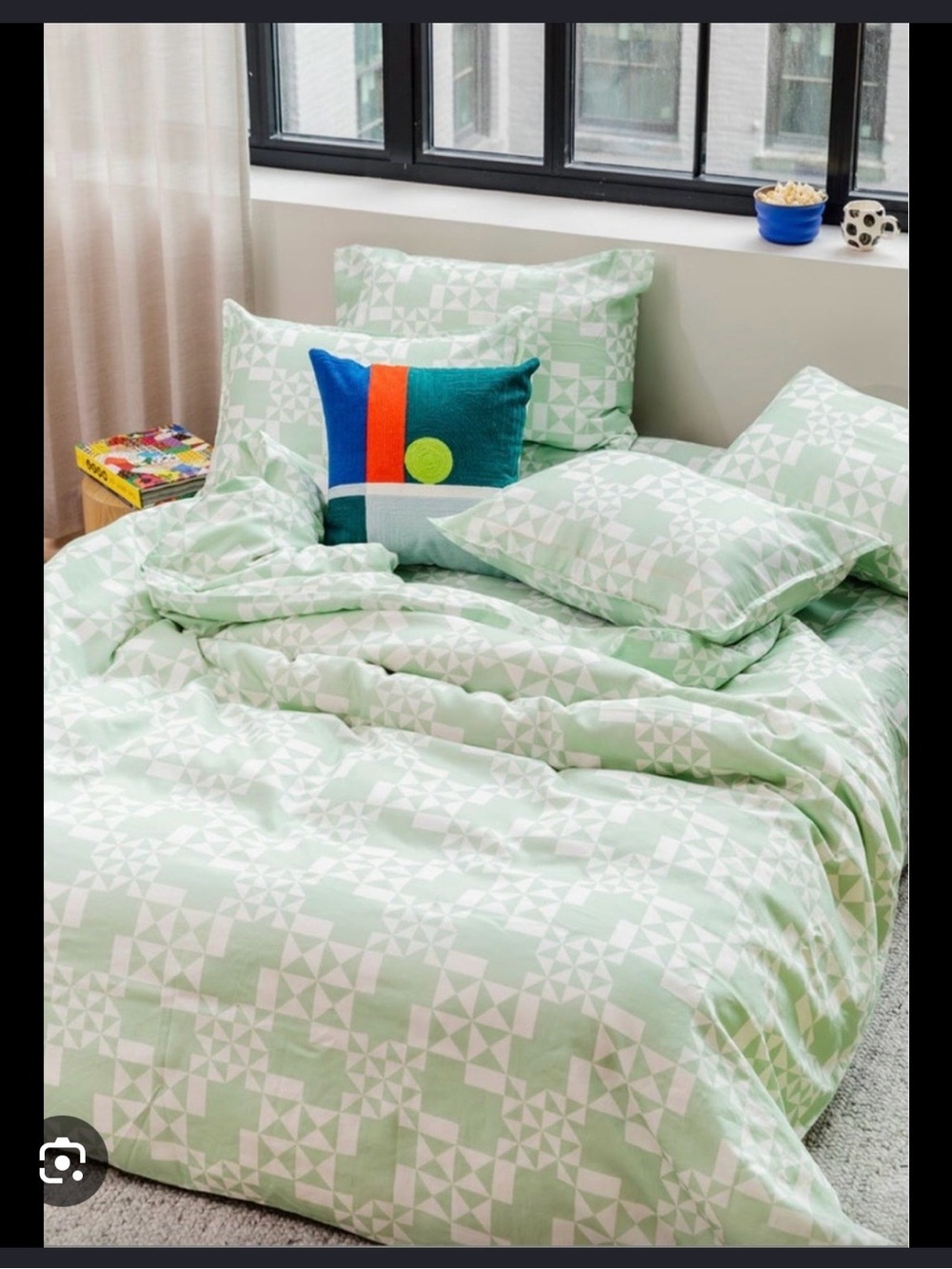 Dusen Dusen Grid Duvet Set Full/Queen